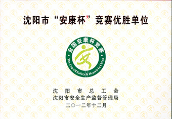 沈阳市安康杯竞赛优胜单位
