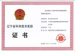 辽宁省科技进步奖三等奖-2019